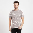 All Over Print Round Neck T-Shirt, Dark Grey, small image number null