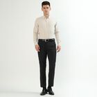 Men's Light Beige Button-Down Classic Formal Shirt, Beige, small image number null