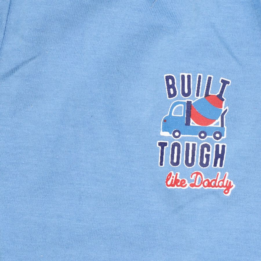 Infants' Cotton Pyjama, Mid Blue, large image number null