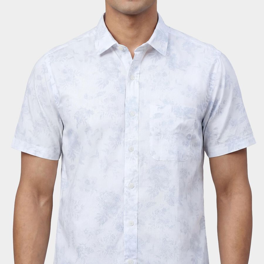 Men's Light Blue Cotton Classic Collar Casual Shirt, हल्का नीला, large