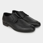 Men's Jet Black Lace-Up Formal Shoes, काला, small