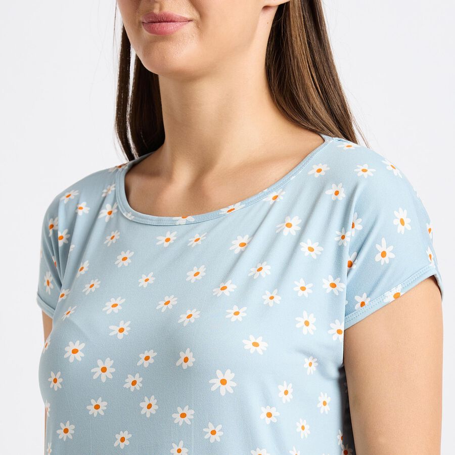 Ladies' Nighty , हल्का नीला, large image number null