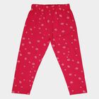 Girls Fuchsia Regular Fit Floral Printed Pyjama, रानी (फ्यूशिया), small