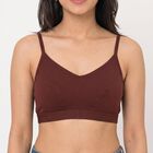 Ladies' Bra, Brown, small