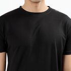 Men's Black Crew Neck Athleisure Drifit T-Shirt, Black, small