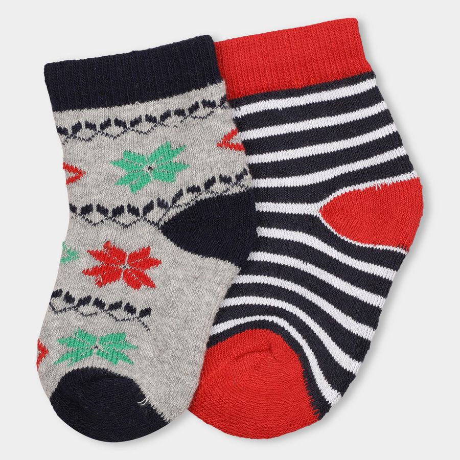Infants' Socks (Pack of 2), Navy Blue, large