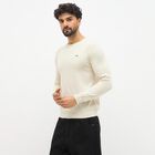 Men's Off-White Crew Neck Casual Pullover, ऑफ व्हाइट, small image number null