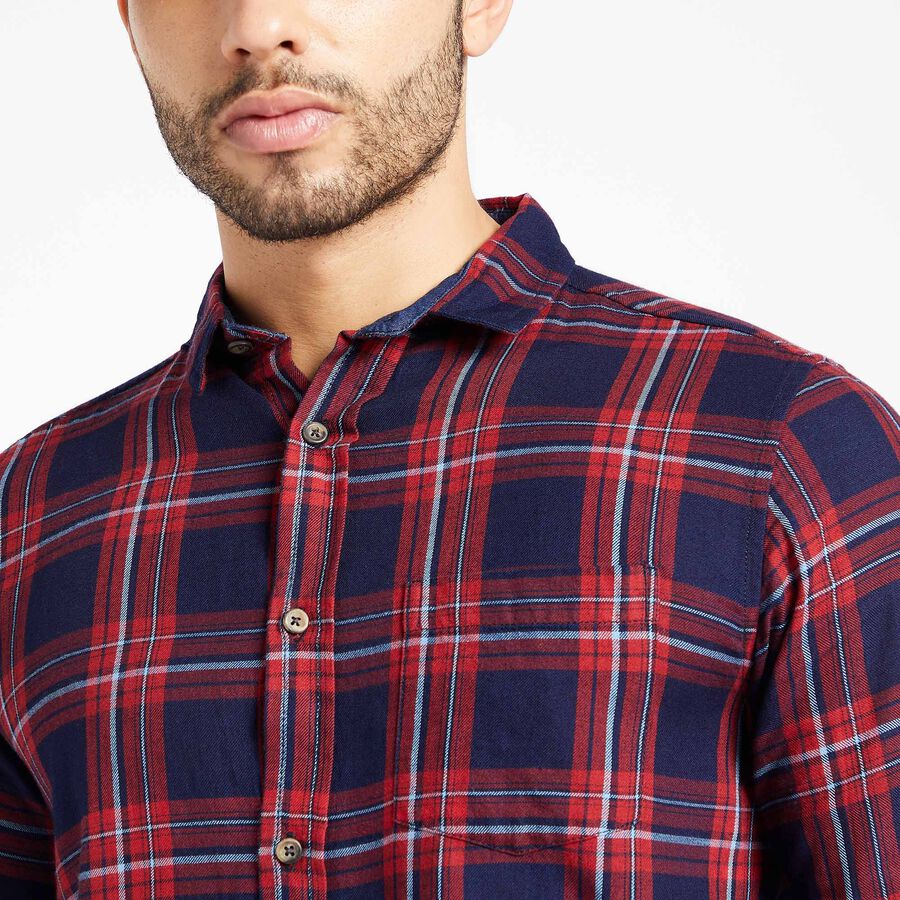 Cotton Checks Casual Shirt, Red, large image number null
