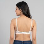Women's White V-Neck Bralette Bra, सफ़ेद, small