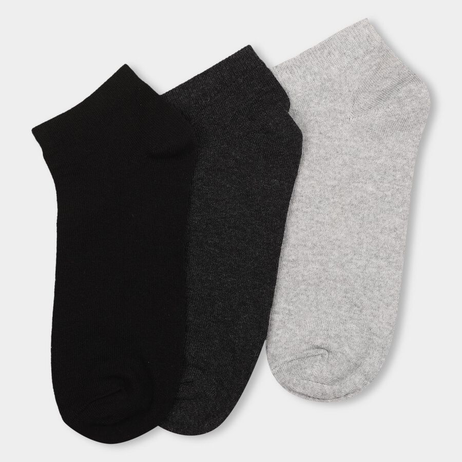 Men's Socks (Pack of 3), Charcoal, large image number null