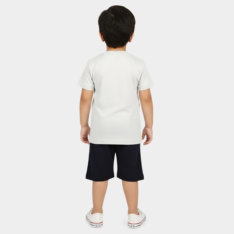 Boys Light Grey Knit Baba Suit, Ecru Melange, large