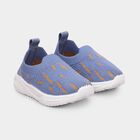 Boys Muted Steel Blue Slip-On Casual Shoes, Blue, small
