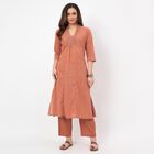 Women's Light Pink Cotton Printed Ethnic Set, हल्का गुलाबी, small