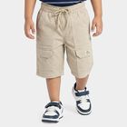 Boys' Cream Regular Fit Cargo Jamaican Shorts, Off White, small