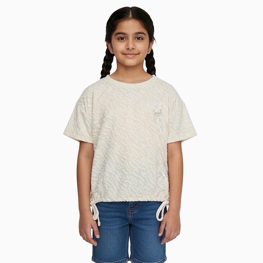 Girls' T-Shirt, Off White, large image number null