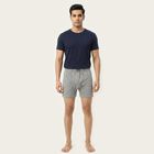 Men Grey Regular Fit Solid Trunks, Melange Light Grey, small