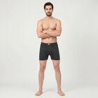 Men's Charcoal Regular Fit Solid Trunks, चारकोल, small