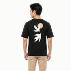 Men's Black Cotton Round Neck Regular T-Shirt, Black, small