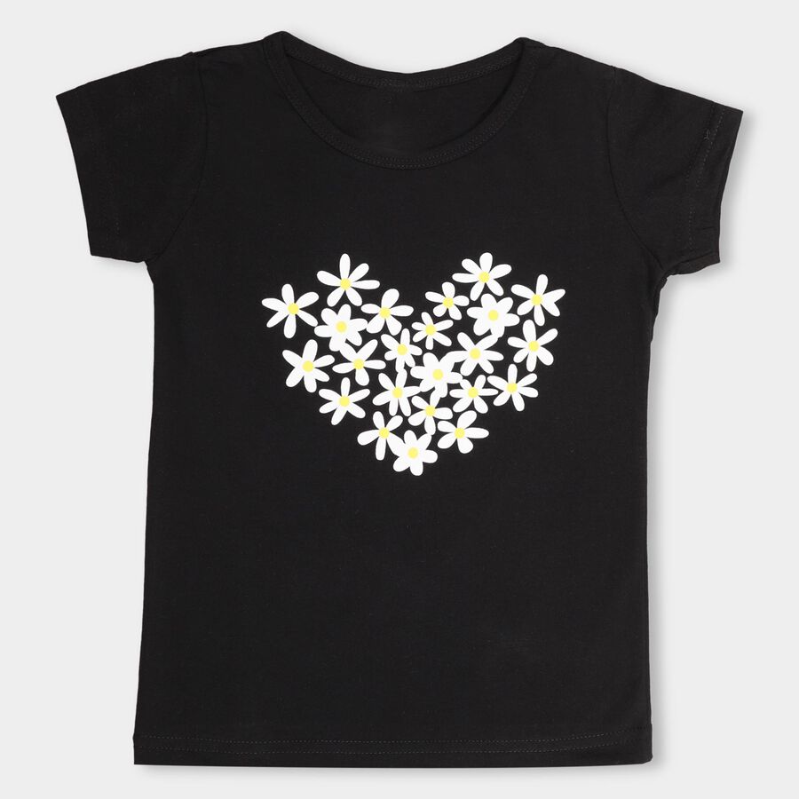 Girls' T-Shirt, Black, large image number null