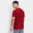 Men's Round Neck Half Sleeves T-Shirt , Maroon, small image number null