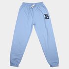 Girls' Light Blue Regular Fit Graphic Print Jogger Pyjama, Light Blue, small