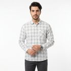 Men's Mid Blue Cotton Long Sleeve Button-Down Regular Fit Shirt, Mid Blue, small