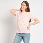 Ladies' 100% Cotton Round Neck T-Shirt , Light Pink, small