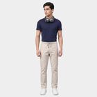Men's Silver Slim Fit Drawstring Chino Trousers, Silver, small
