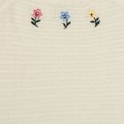 Girls White Round Neck Minimalist T-Shirt, White, small