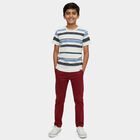 Boys' Light Blue Round Neck Graphic Printed T-Shirt, हल्का नीला, small