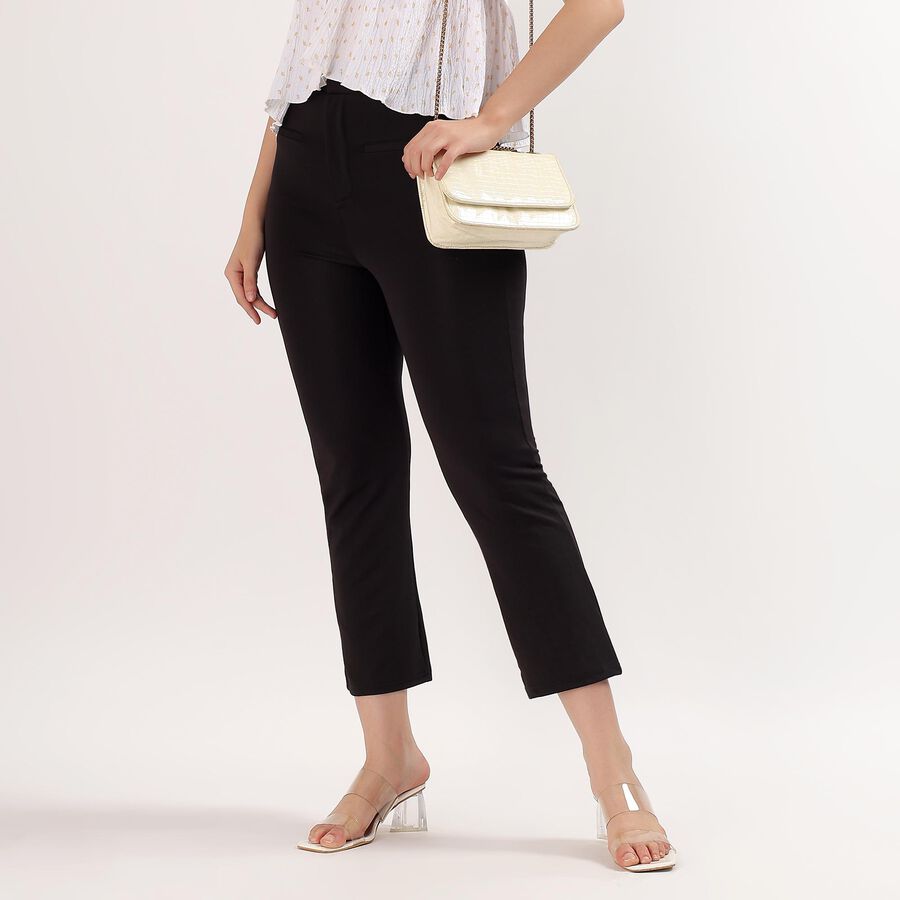 Ladies' Trousers, काला, large image number null