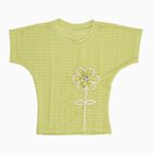 Girls Light Sage Green Round Neck Casual T-Shirt, हल्का हरा, small