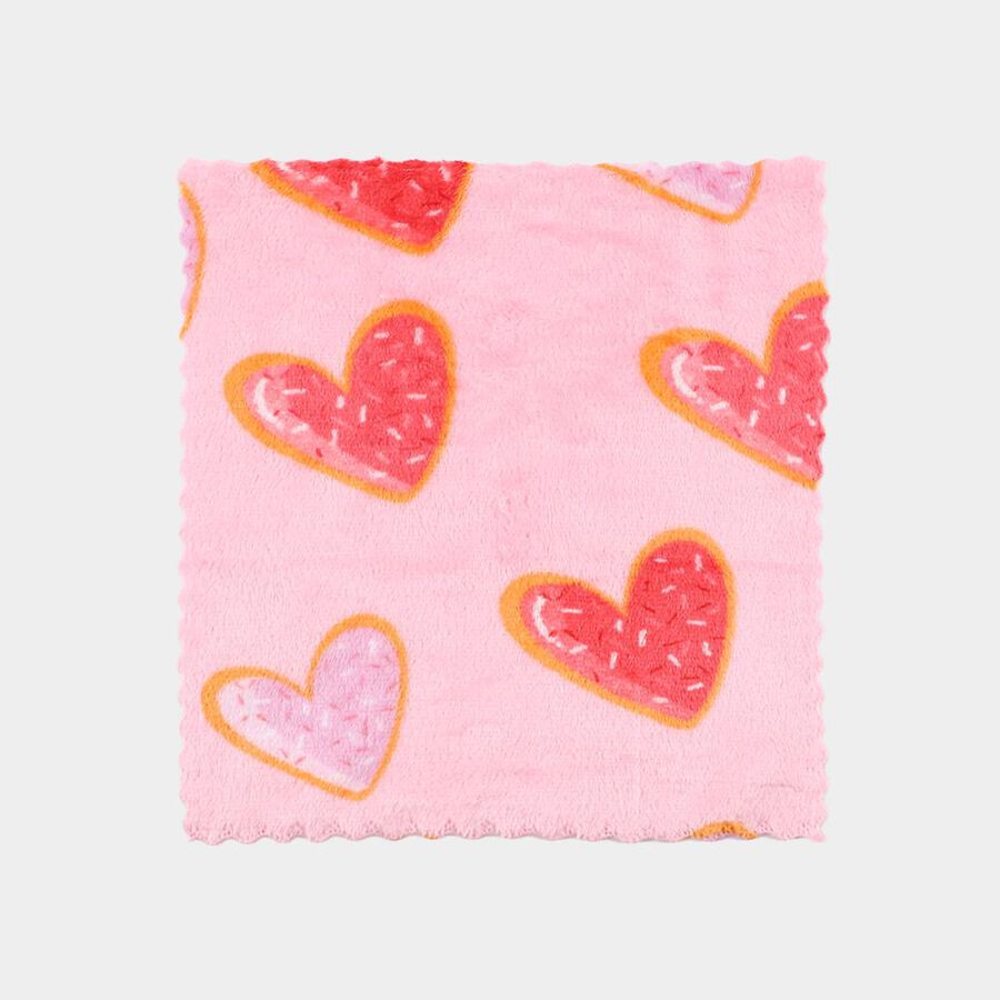 Women's Bright Pastel Heart Print Pack of 3 Handkerchief, चुनिंदा, large