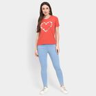 Ladies' Round Neck T-Shirt, Orange, small image number null