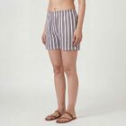 Women's Brown Cotton Blend Casual Shorts, Brown, small