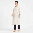 Embroidered Kurta, Off White, small image number null