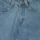 Girls Light Blue Wide Leg Lace Up Detail Jeans, Light Blue, small