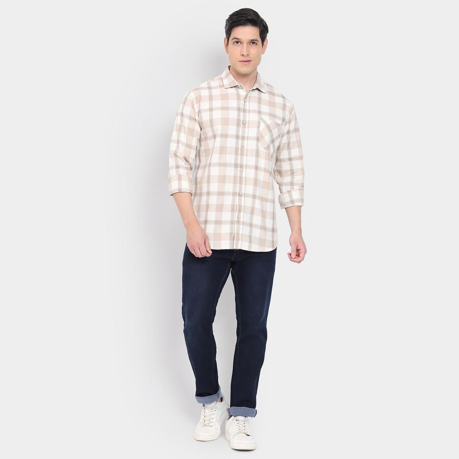 Men's 100% Cotton Casual Shirt, गहरा पीला, large