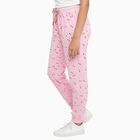 Girls Soft Rose Pink Regular Fit Polka Dot Printed Pyjama, Light Pink, small