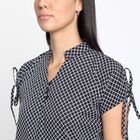 Checks 3/4th Sleeves Shirt, Black, small image number null