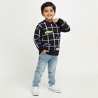 Boys Deep Midnight Navy Blue Crew Neck Casual Pullover, Navy Blue, small image number null