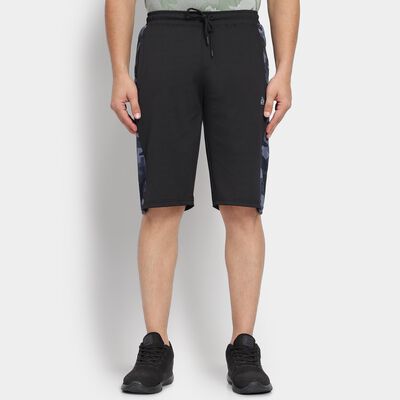 Men's Black Regular Fit Printed Jamaican