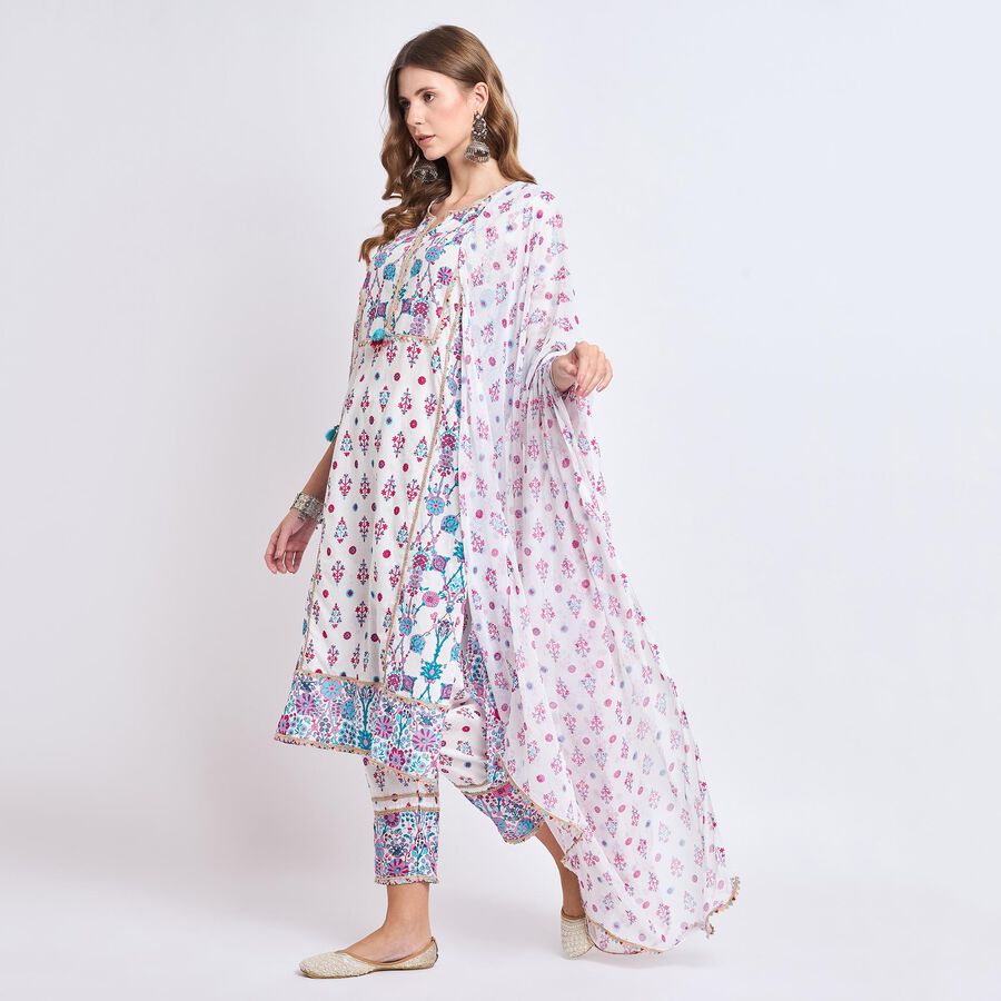 Ladies' Cotton Kurta, हल्का नीला, large image number null
