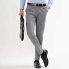 Men's Slim Fit Casual Trousers&nbsp;&nbsp;, Light Blue, small image number null