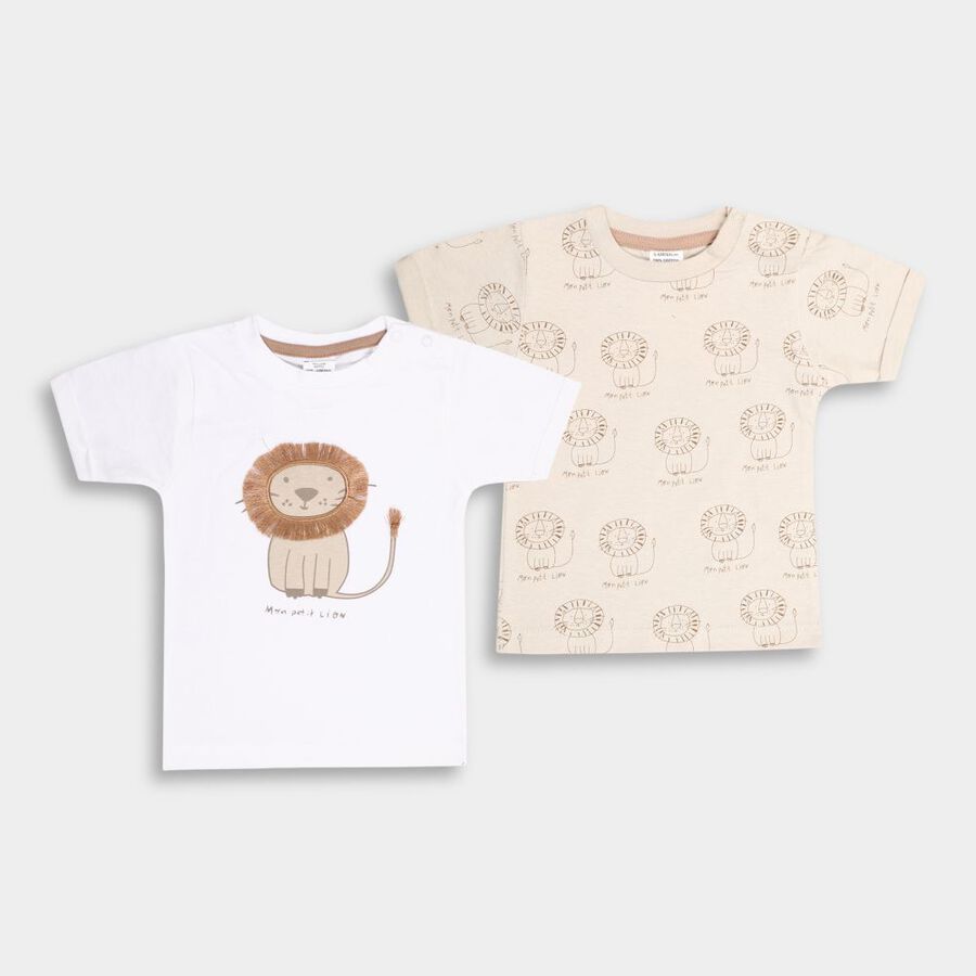 Infants' 100% Cotton T-Shirt, ऑफ व्हाइट, large image number null