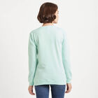 Embellished Round Neck Sweatshirt, Aqua, small image number null