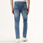 Men's Blue Slim Fit Washed Jeans, Light Blue, small