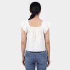 Women's White Top, White, small