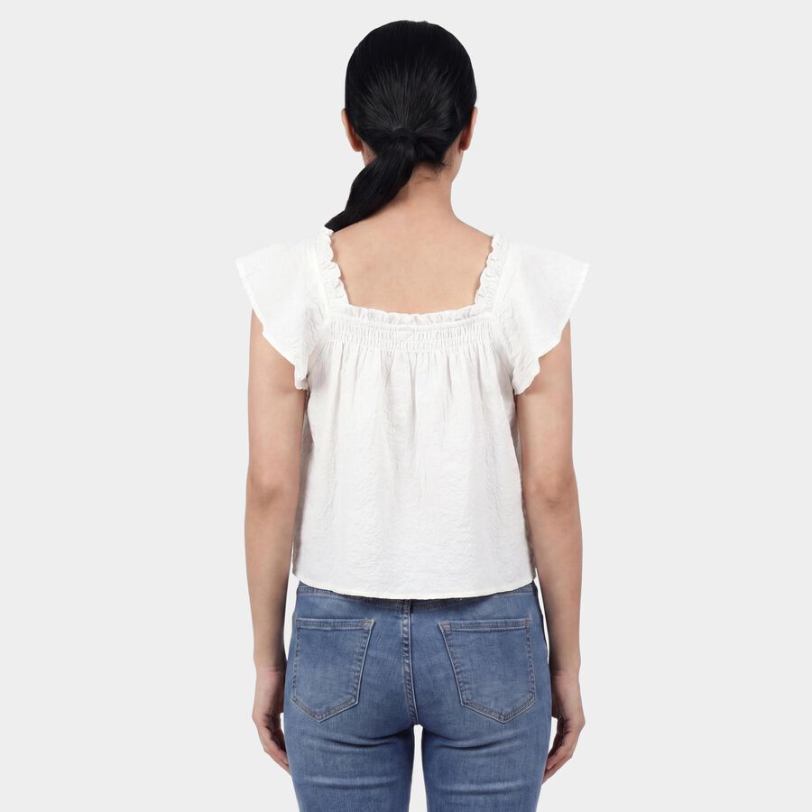 Women's White Top, White, large