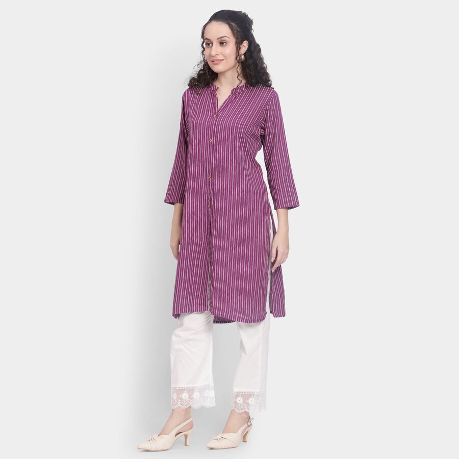 Ladies' Kurta , बैंगनी, large image number null